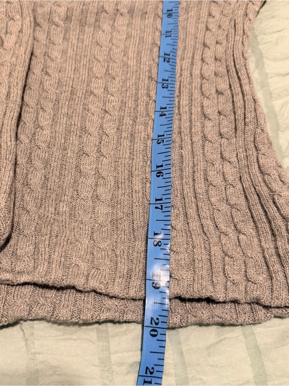 Apt. 9 Gray Cable Knit Blazer Style Cardigan Size M - Picture 11 of 11